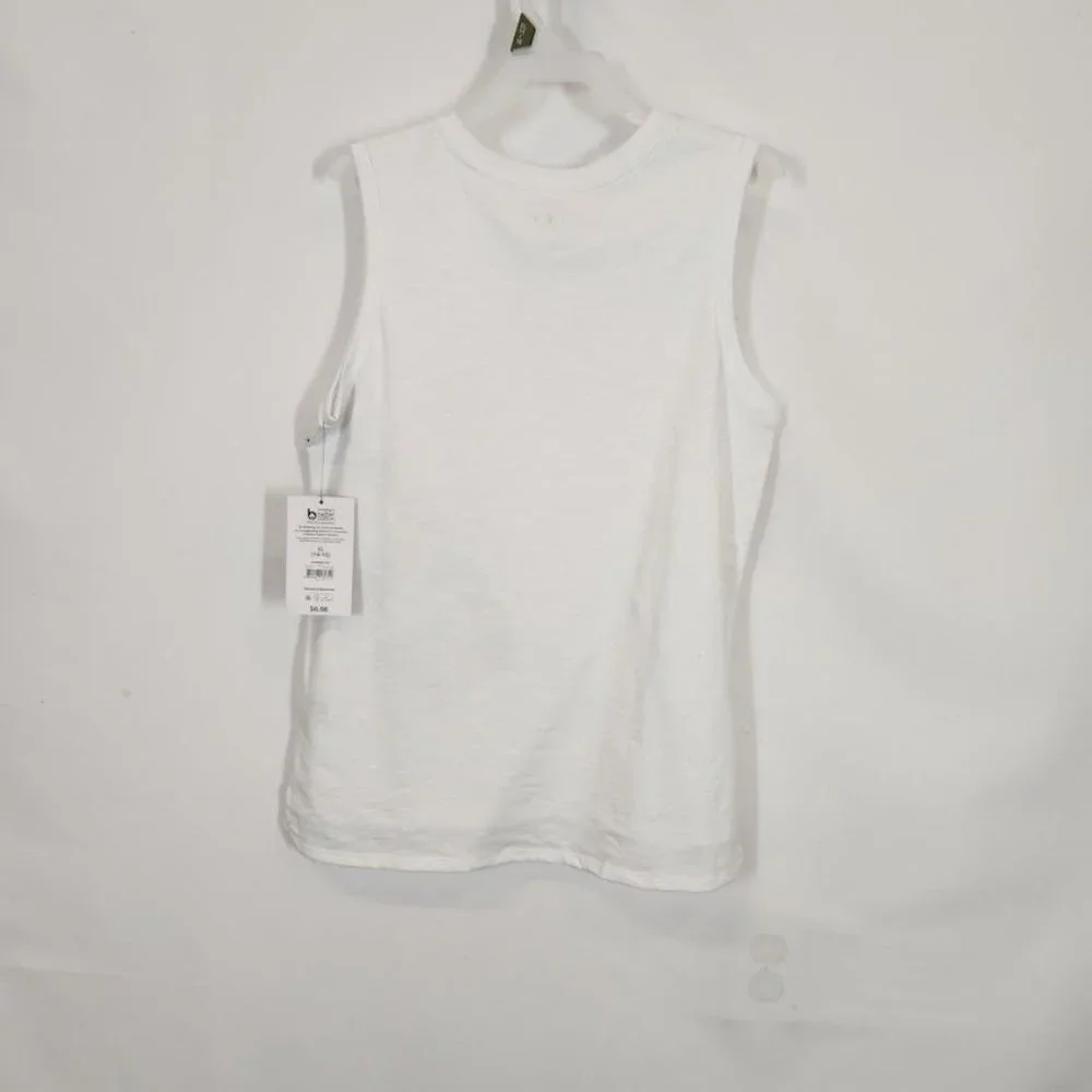 Athletic Works Girls Graphic Workout Tank Top‎ in Vivid White - Size XL (14/16)